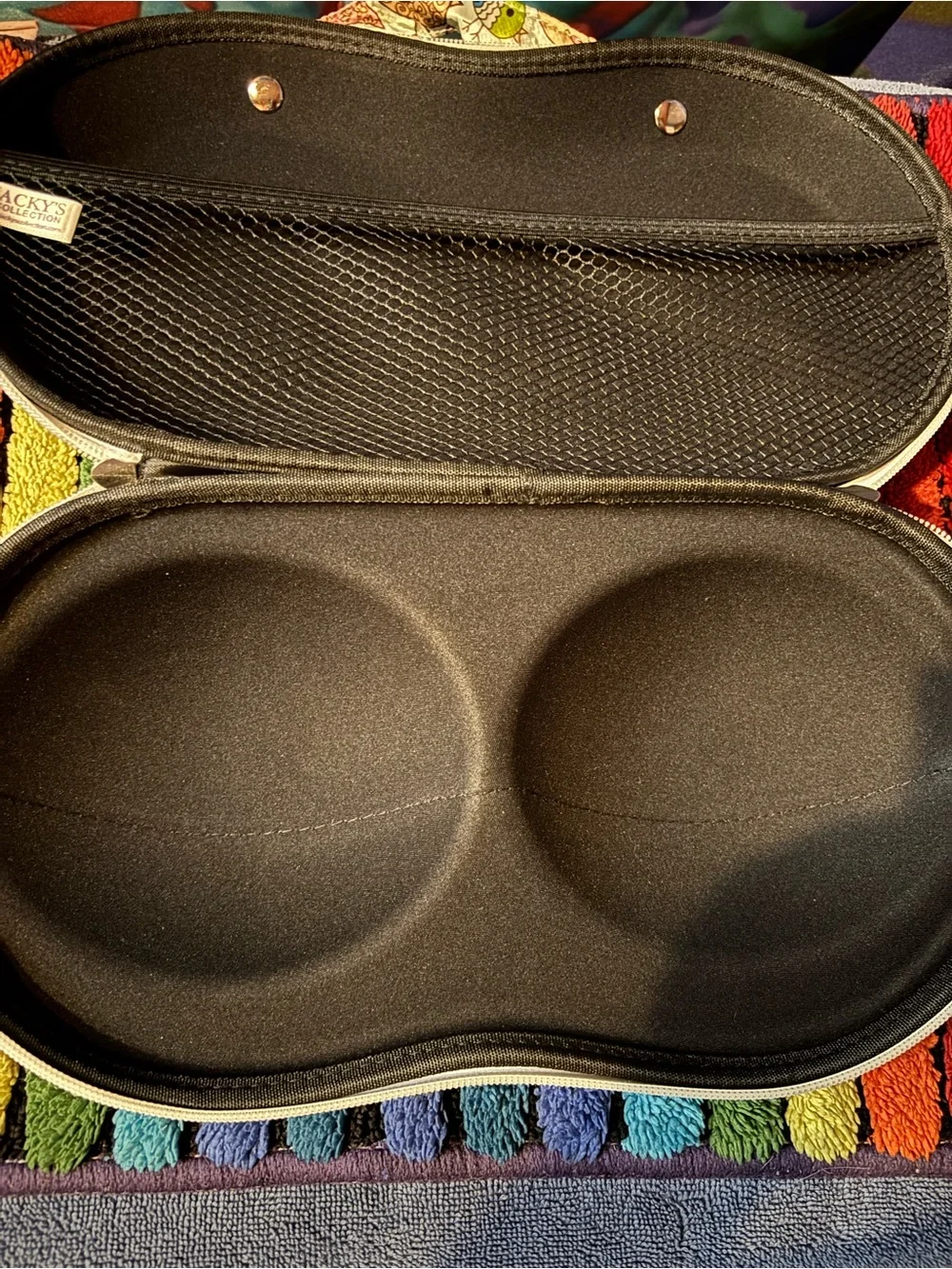 Bird-Print Bra Travel Case - Pink, Blue, Green, Yellow
